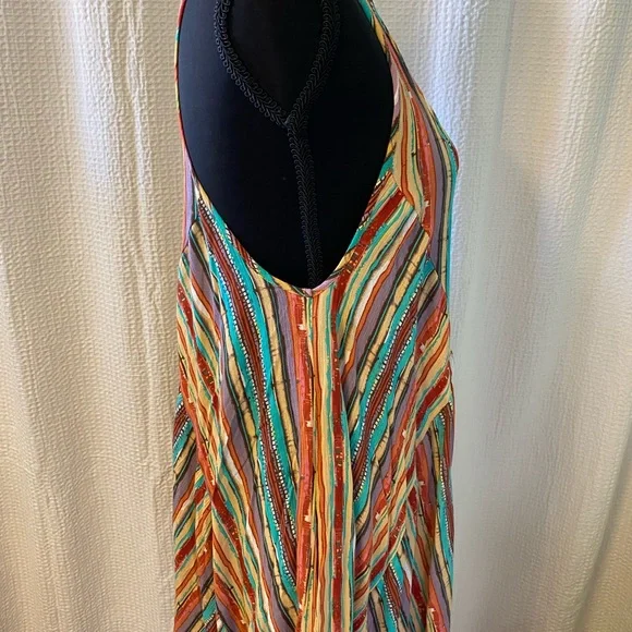 Vibrant Multicolor Striped Tunic Top - Picture 6 of 11